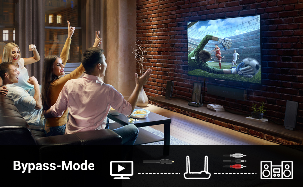 Передавач Bluetooth Ainostone 3-в-1: 2 навушники, аудіоадаптер, передавач/приймач, низька затримка, AUX, RCA, для TV, PC, чорний