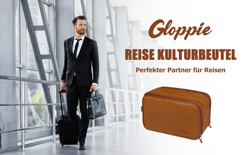 Gloppie велика косметичка-несесер XXL 10 л, водонепроникна, унісекс, для подорожей і кемпінгу, карамельний колір