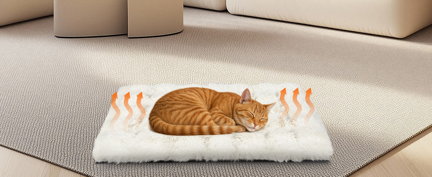 Wdmiya Самогріюча ковдра для домашніх тварин 90x60 см, ковдра для котів та собак, тепла та м'яка ковдра, без електроживлення, для автомобіля, для дому.