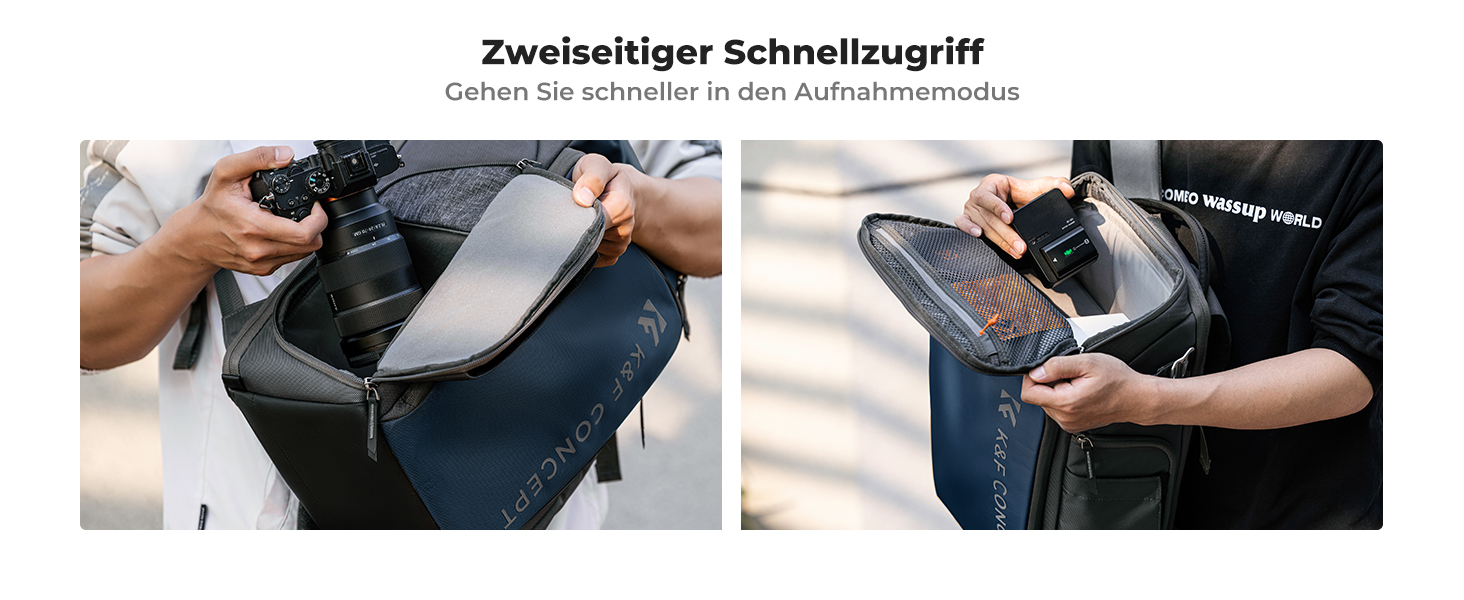 Рюкзак для фотокамери K&F Concept Alpha, 25L, чорний, з відділенням для 16-дюймового ноутбука, сумісний з Canon/Nikon/Sony/DJI Mavic