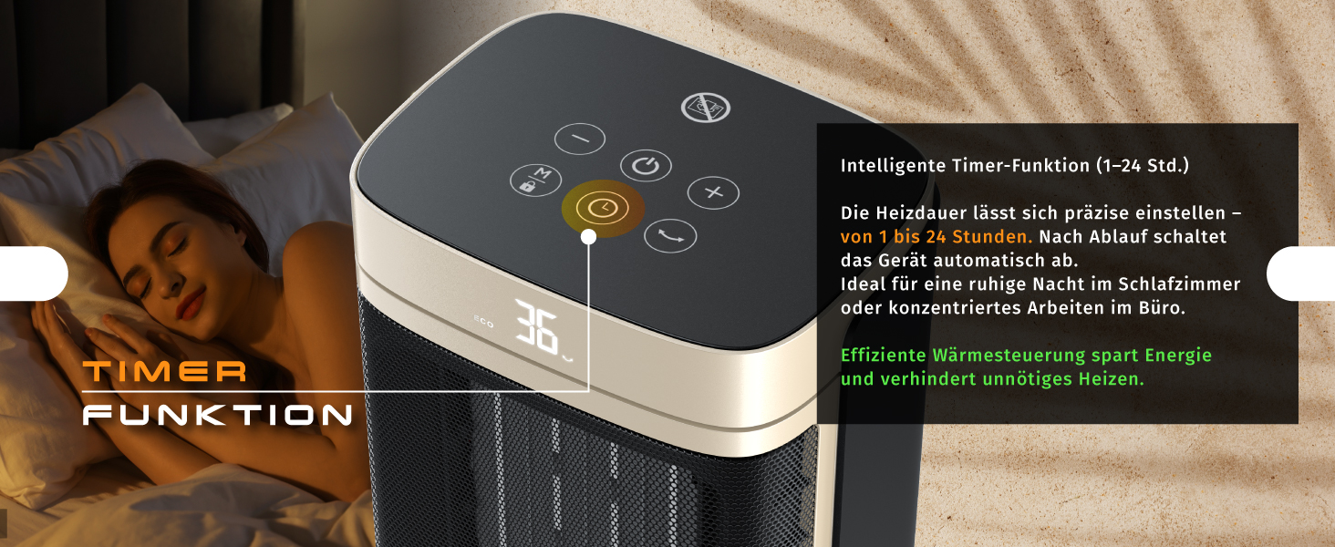 Керамічний обігрівач Brandson з пультом дистанційного керування: тихий, енергоефективний, з осциляцією, дитячим замком та таймером для ванної, вітальні, офісу, дитячої кімнати