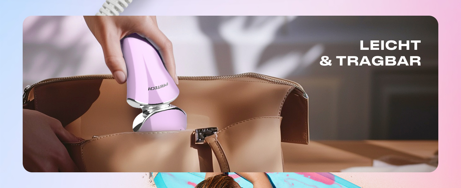 Електричний жіночий епілятор: тример для бікіні та тіла, бездротовий, для ніг та під пахви, мокрий/сухий, світло-фіолетовий