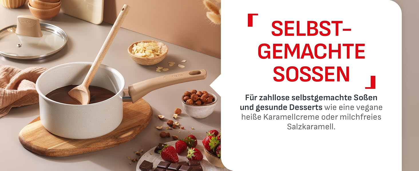 Набір посуду Tefal Mineralia+ Stone White On, 7 предметів, антипригарне покриття, Thermo-Signal, для всіх типів плит, білий, G199S544