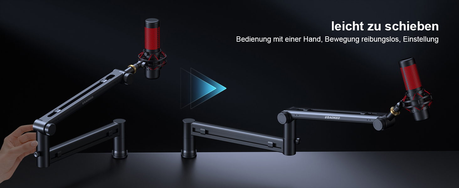 Кріплення для мікрофона Aokeo AK-58 - низькопрофільний тримач для HyperX, Elgato, Shure, Blue Yeti