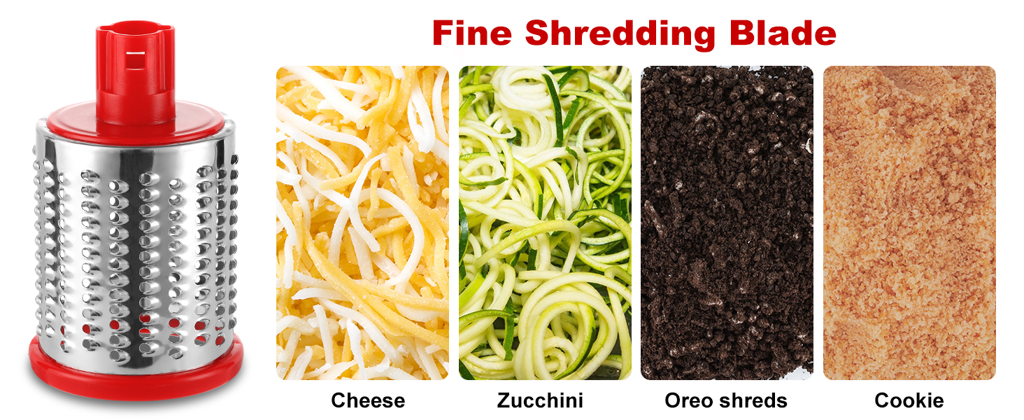 Трока для овочів та сиру з 3 наборами лез, біла (червоно-чорна, 5 лез)