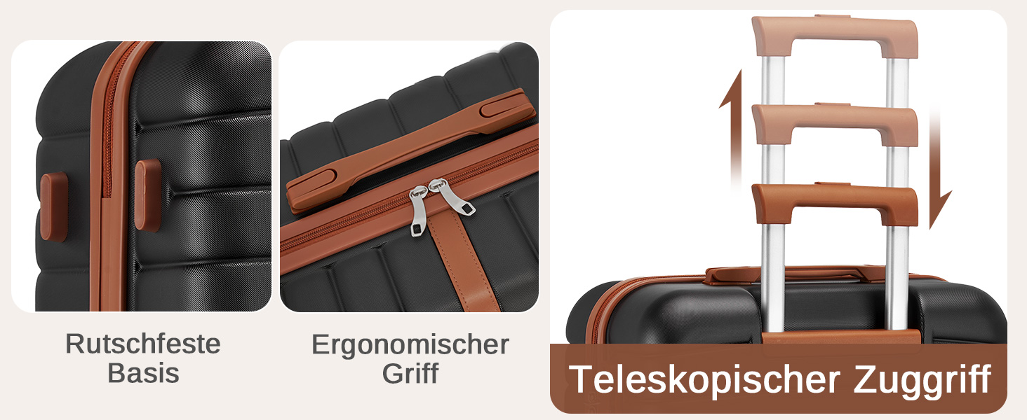 Чемодан KONO: валіза-тележка ручної поклажі 55x40x20 см (ABS+PC, з подвійними колесами, кодовий замок)
