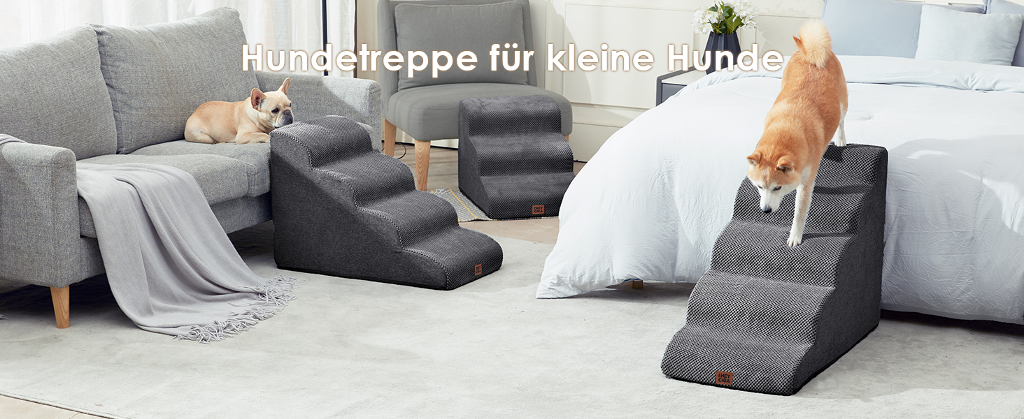 Сходинки для собак EHEYCIGA: компактні та зручні для маленьких собак, 40 см заввишки, сірі