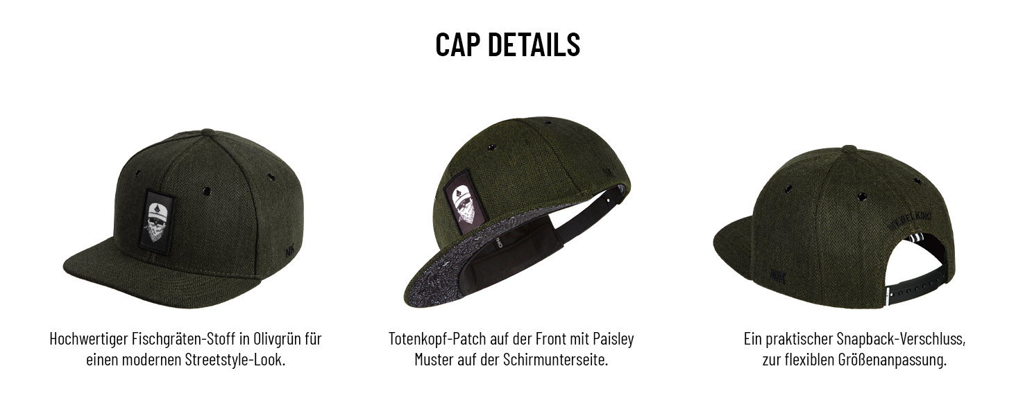 Кепка Snapback Nebelkind для чоловіків та жінок, унісекс, регульований розмір, трендовий streetwear стиль, оливковий колір