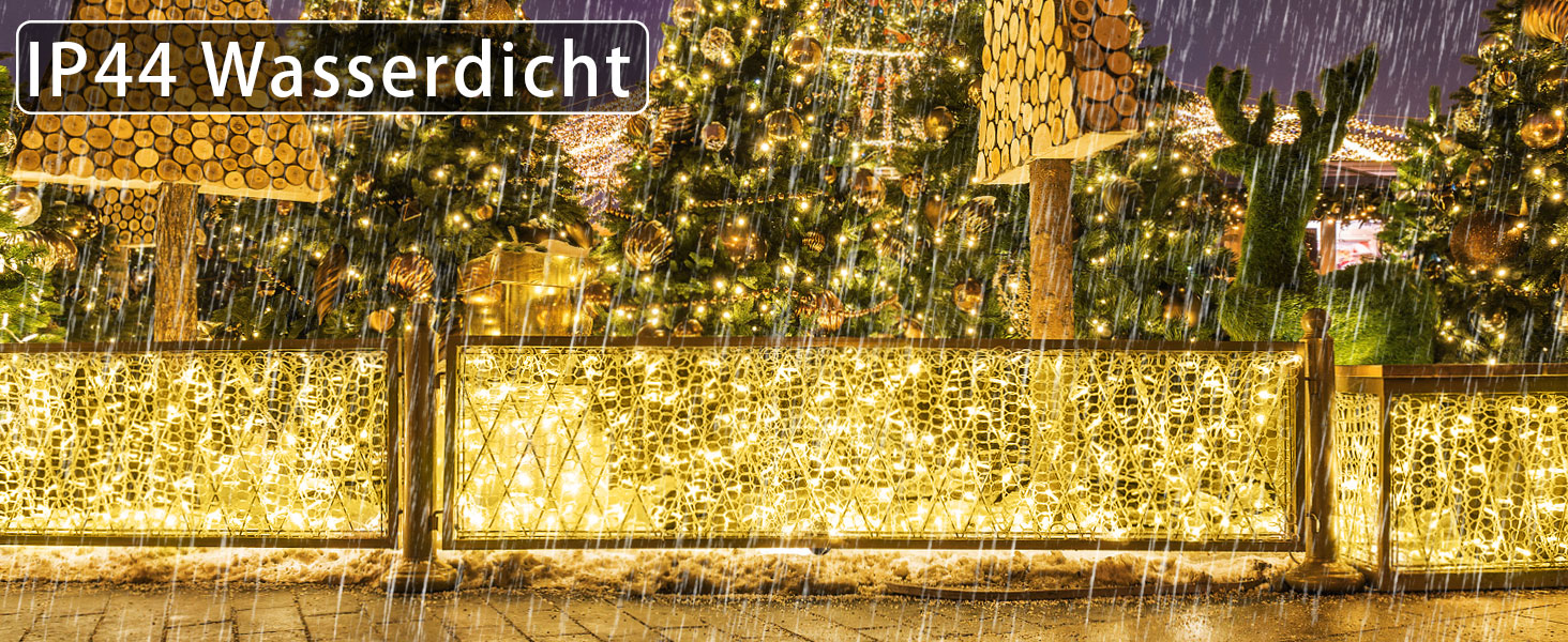 Льо́хка гірлянда JXLEDAYY 1200 LED, 36 м, для вулиці, 8 режимів, таймер, пульт, тепле світло, водонепроникна, для балкона, двору, саду, вечірки, весілля