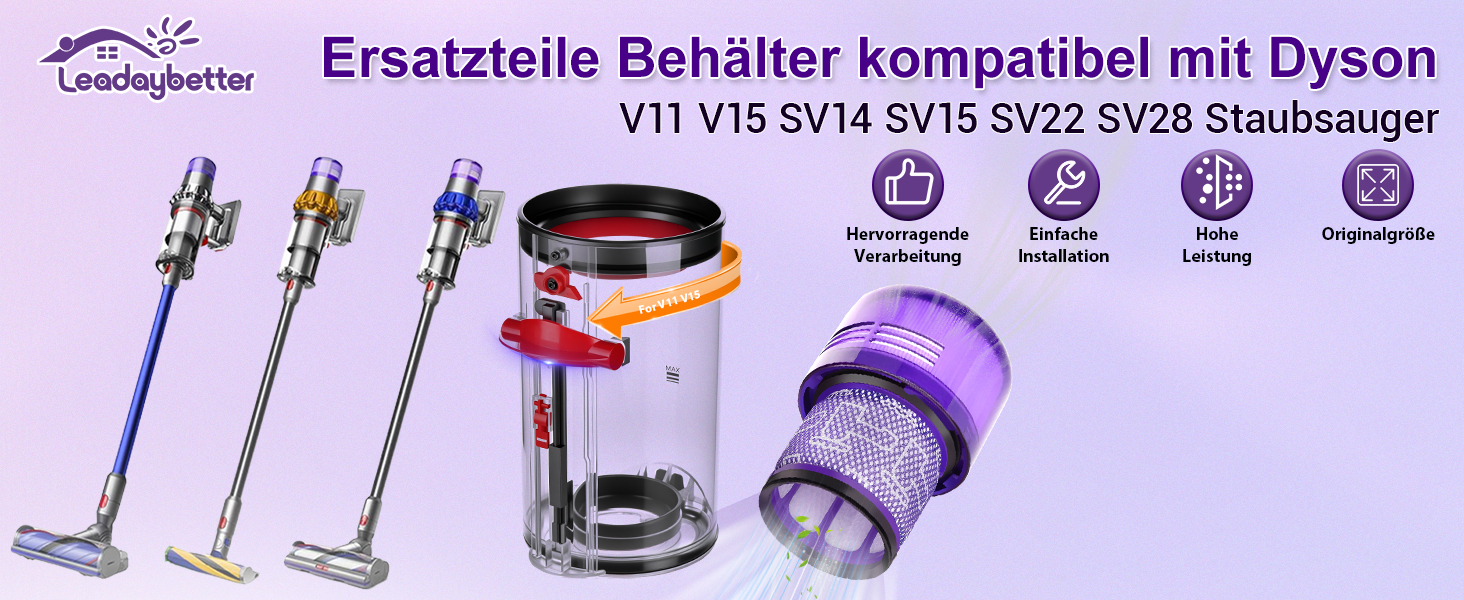 Фільтр HEPA для пилососа Dyson V11/V15 Torque Drive Animal (комплект 2 шт.) - миючий, змінний #DY-970013-02