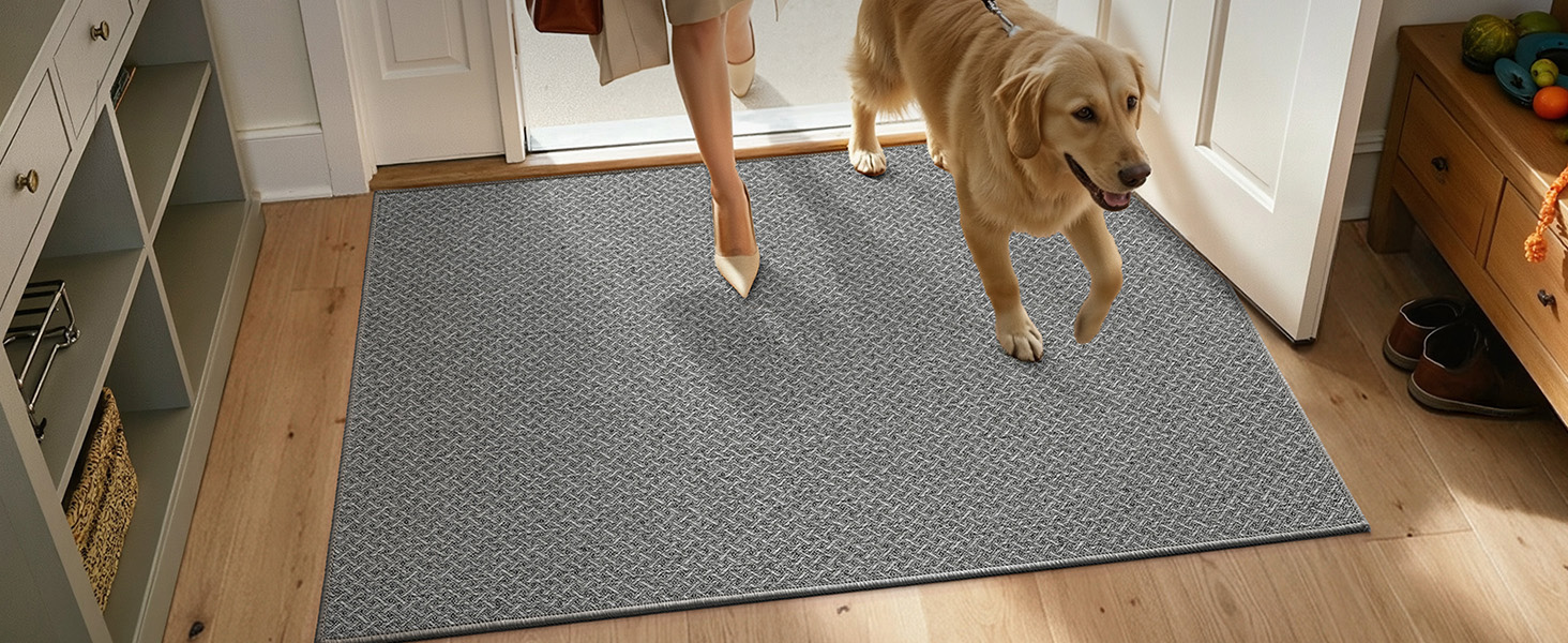 Тонкий килимок для входу COLOR&GEOMETRY: протиковзний грязезахисний килим у передпокій для дому