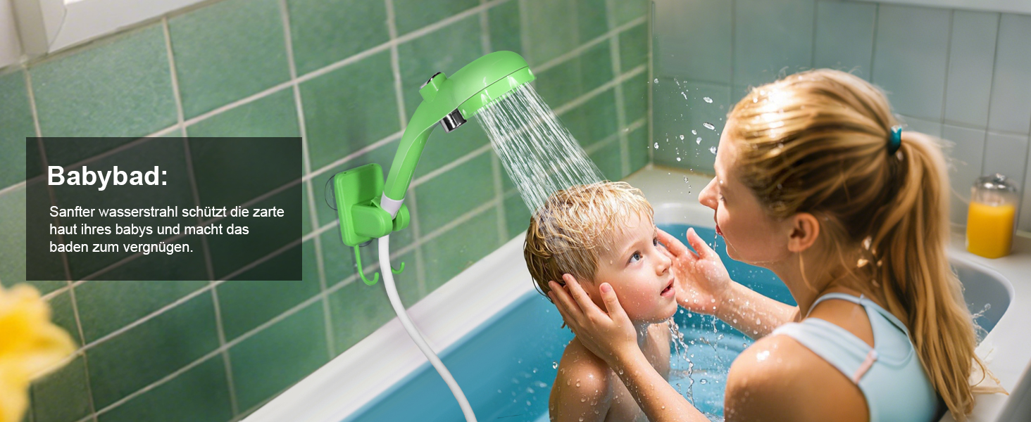 Портативна електродушова система Campingdusche з акумулятором 4500mAh, IPX7, дисплей, для кемпінгу, відпочинку на природі, автомийки, зелена