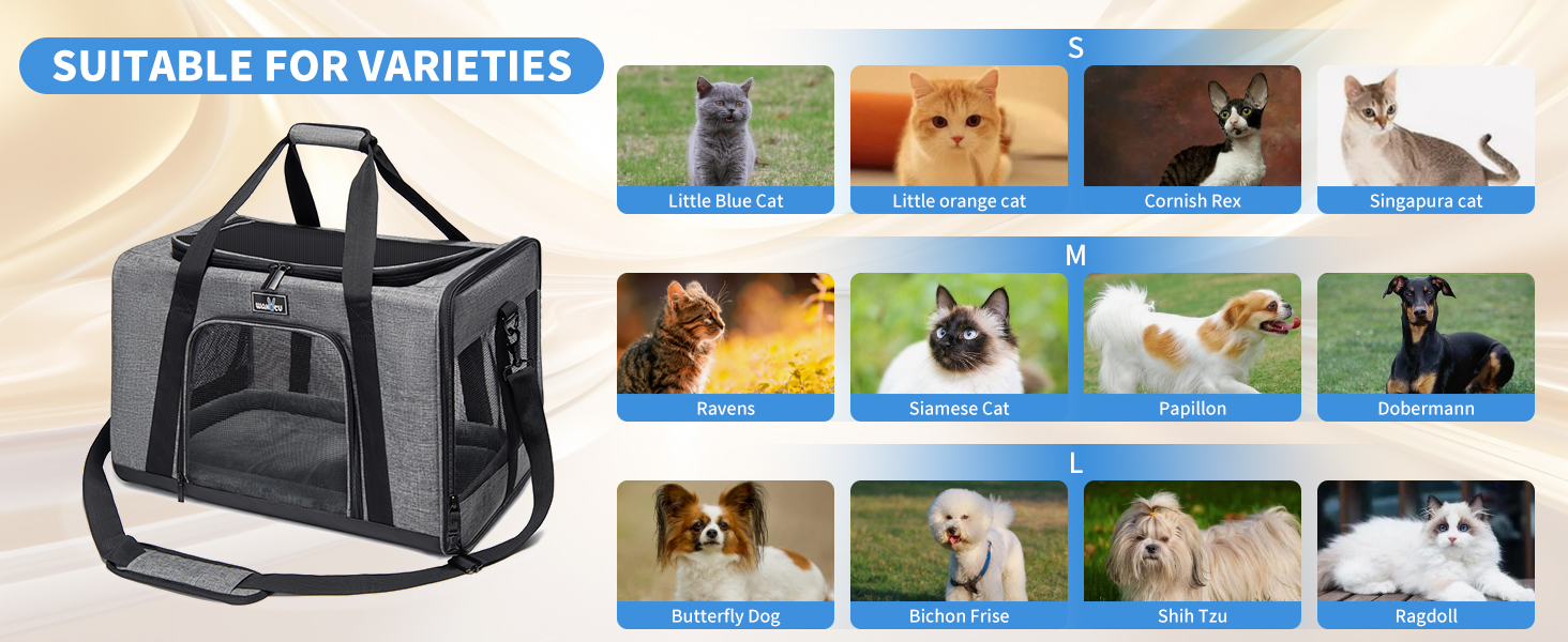 Транспортна переноска для котів та собак, складна, для авіаперельотів, сіра, 45 x 28 x 21 см