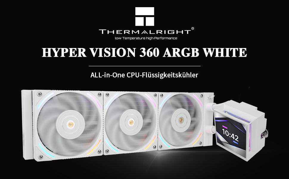 TR Hyper Vision 360 UB ARGB - Смарт-кулер для CPU з LCD-дисплеєм 3.95" (Чорний)