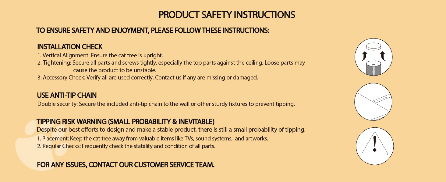 Котячий комплекс PAWZ Road з драбиною до стелі, регульований, 216-273 см, з гамаком та будиночком, страховий ремінь, бежевий