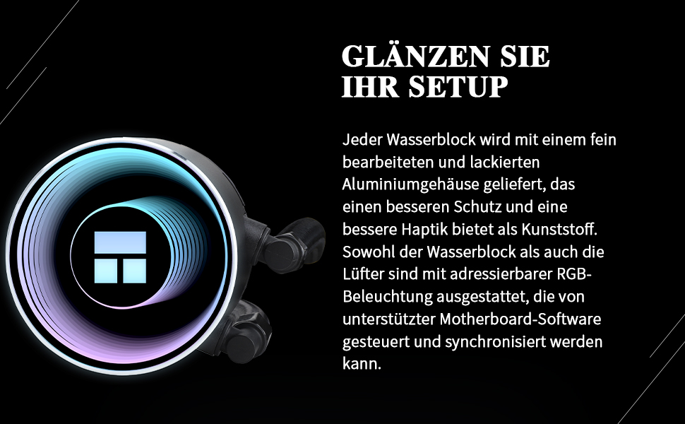 Thermalright Frozen Notte 120 ARGB - рідинне охолодження CPU з RGB підсвічуванням, 120мм, чорний