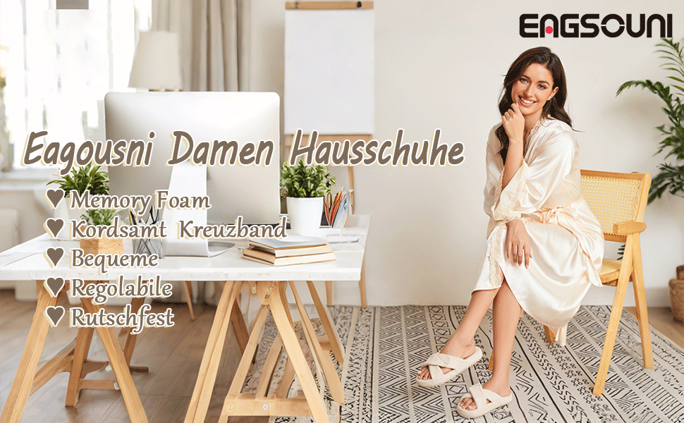 Зручні домашні тапочки з меморі-піною для жінок. Чорні, з перехресними ремінцями, антиковзаючі, розмір 37/38 EU