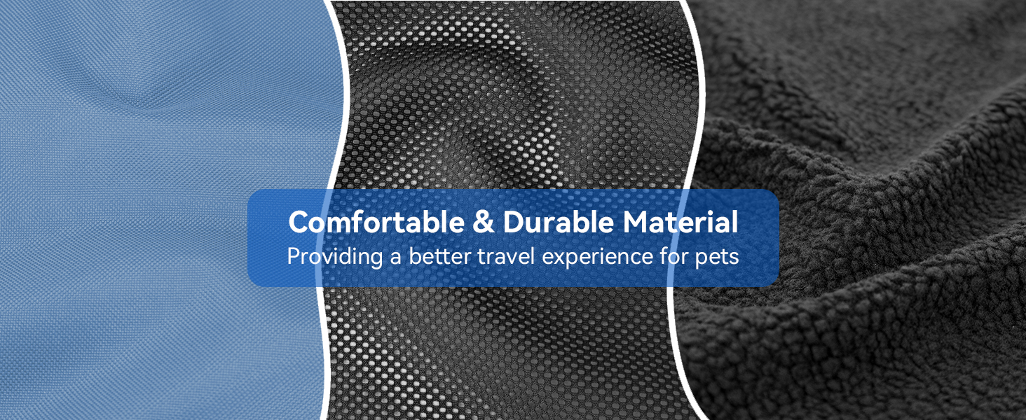 Транспортна переноска для котів та маленьких собак Petsfit, блакитна, S, з захисним ременем та розкладною матрацом