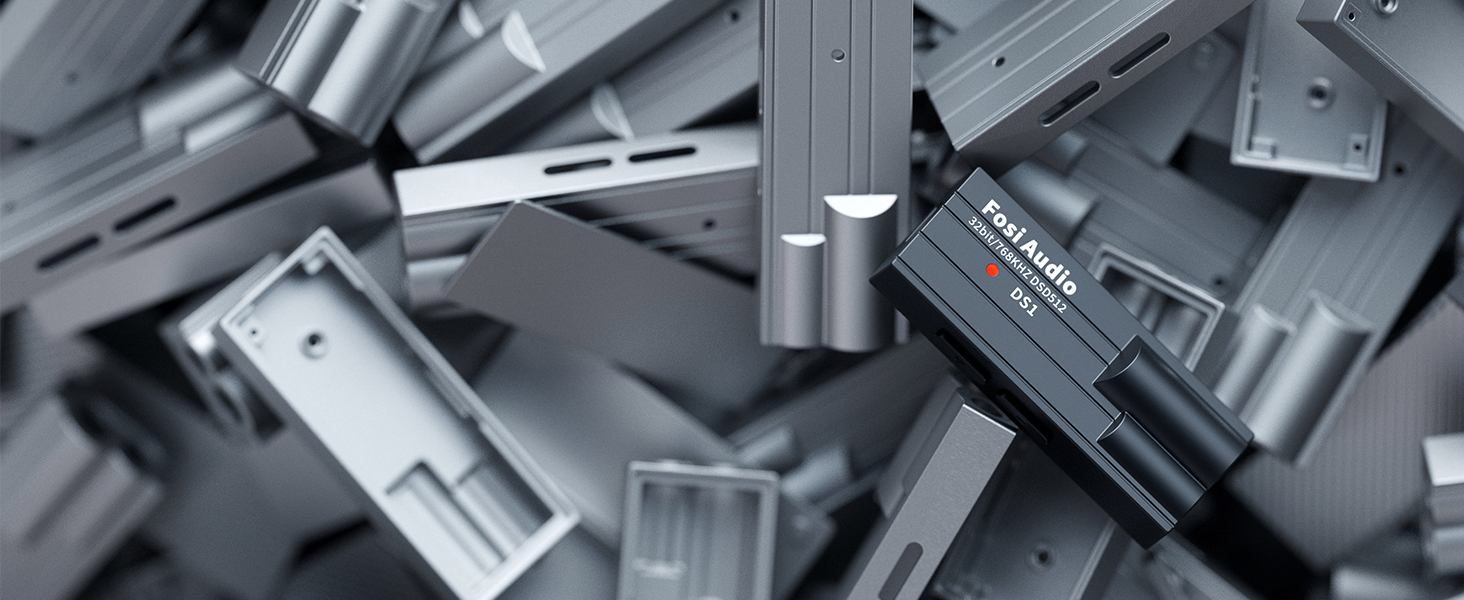 Портативний ЦАП/підсилювач навушників Fosi Audio DS1 з ES9038Q2M, підтримка PCM 32-bit/768kHz та DSD512, 3,5mm та 4,4mm виходи для Hi-Fi аудіо, USB ЦАП підсилювач для навушників