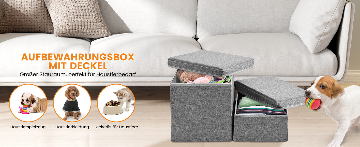 Сходинка для собак Sunowl 2 сходинки, складана, широка, з місцем для зберігання, для маленьких собак та котів, м'яка, неслизька поверхня