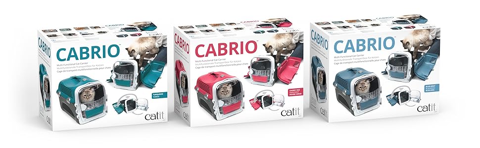 Переноска для котів Catit Cabrio, 51 x 33 x 35 см, червоно-сіра
