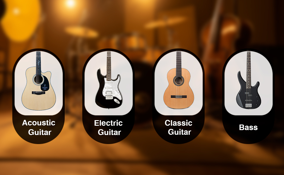 Гітарний ремінь LEKATO, смугастий, 6.7 см, з шкіри, з чохлом для медіатора та фіксаторами - для бас-гітари, електро- та акустичної гітари