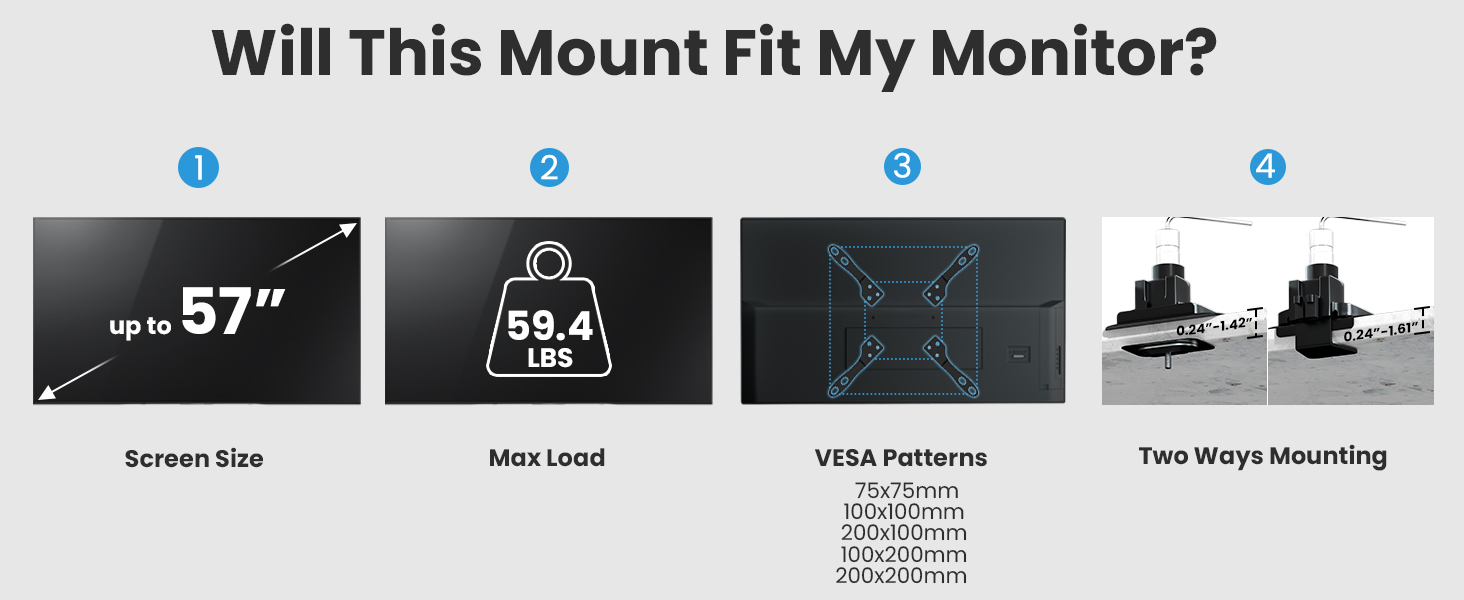 Кріплення для монітора PUTORSEN: підходить для екранів 17-57