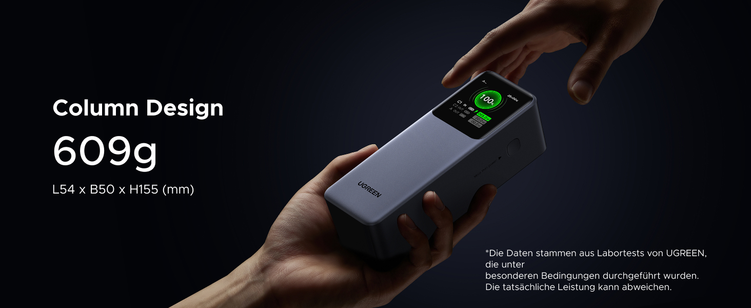 Power Bank UGREEN Nexode 25000mAh 200W з 3 портами, цифровим дисплеєм, USB-C PD 3.1, сумісний з iPhone, Galaxy, MacBook, Dell
