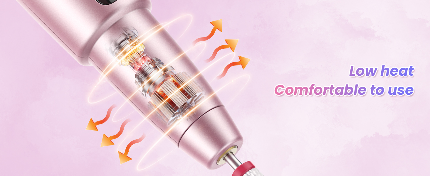 Бездротовий набір для манікюру Nagelfräser з мультифункціональною зарядкою, професійна електрична фрезер для гелевих нігтів, рожево-золотий