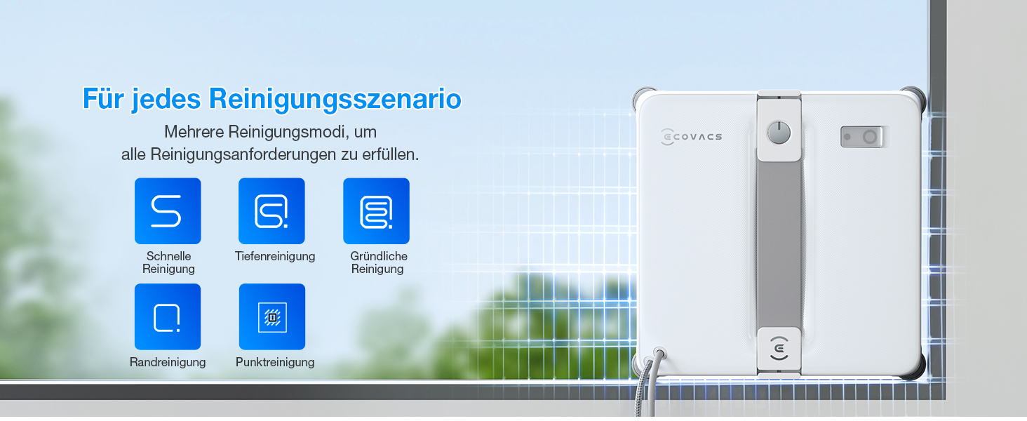Робот-мийник вікон ECOVACS WINBOT Mini 2: компактний, з ультразвуковим розпиленням, 4 режими, сірий