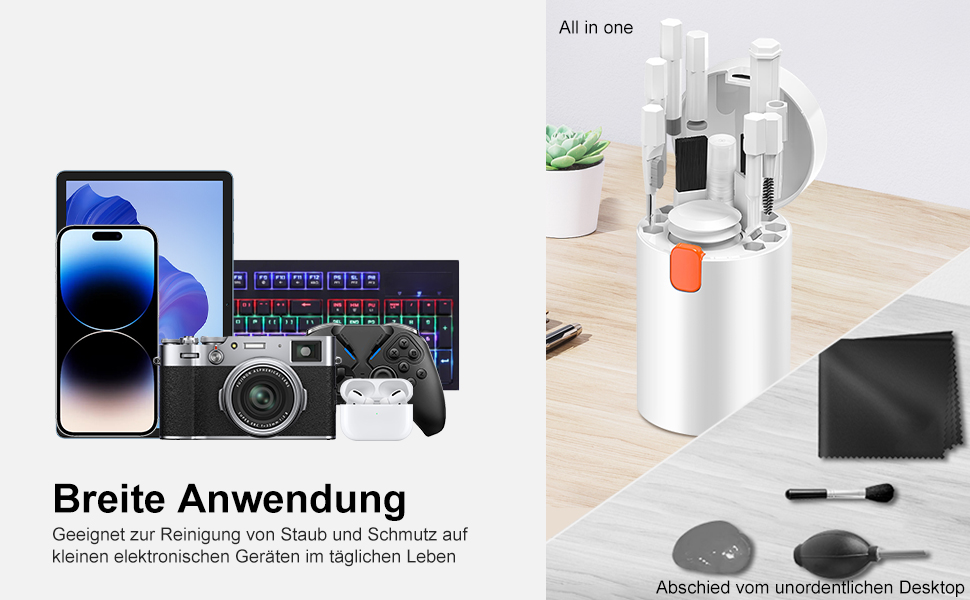 Набір для чищення VICHYIE 20 в 1: клавіатура, навушники (AirPods, PC, ноутбук, телефон, камера)