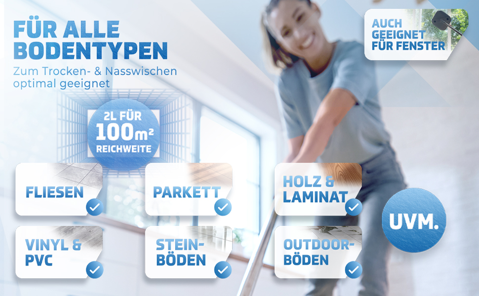 Набір для миття підлоги Wischmopp з відром | Система з 2 камери для розділення брудної та чистої води | Ефективний мийник підлоги з функцією віджиму | Сірі насадки