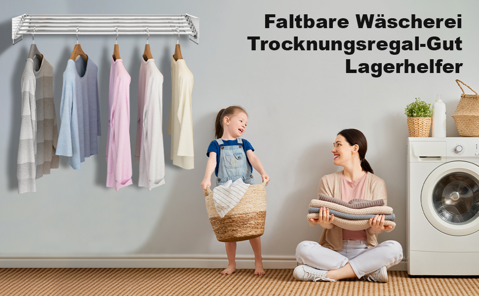 Висувна сушарка для білизни на стіну, 80 см, вантажопідйомність 50 кг