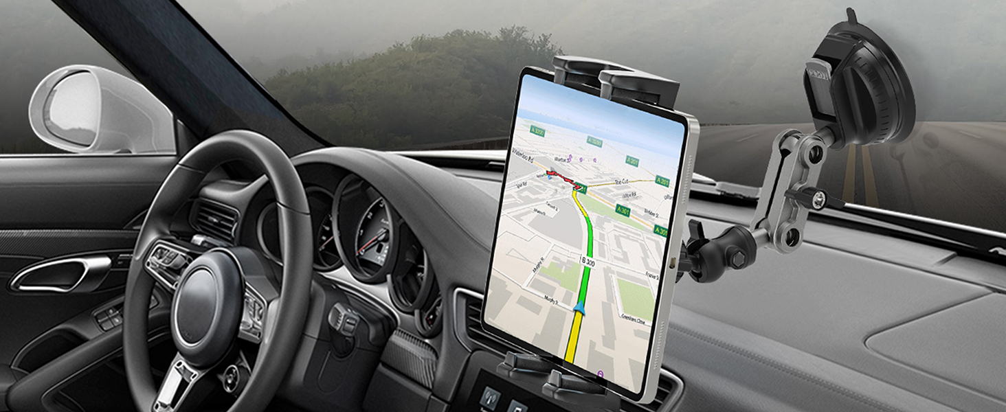 Утримувач для планшета в авто, 360° поворотний, універсальний, для iPad, iPhone, Galaxy, 4.7-12.9 дюймів