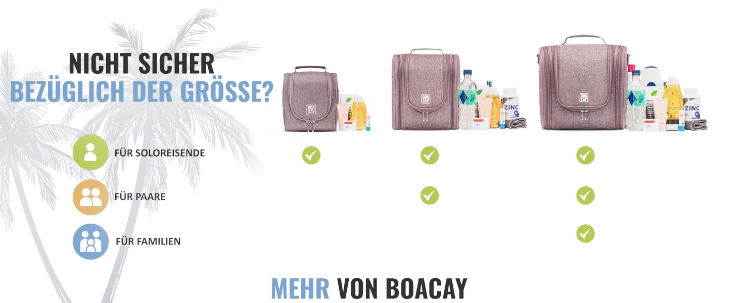 Сумка для косметики BOACAY для жінок, чоловіків, дітей. Косметичка-органайзер для подорожей з ручкою, наплічна, для душу, набір для туалетних речей (M) Колір: Кофе з молоком