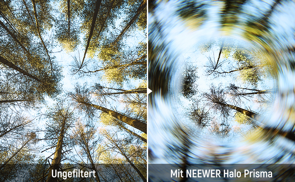 Фільтр NEEWER для камери з ефектом розділеного діоптрія (67мм, спіральний гало), лінійний призма K9, аксесуар для об'єктива