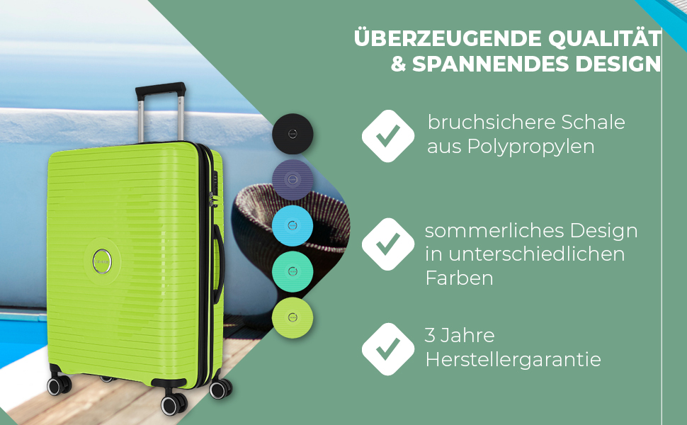 Набір валіз Travelite Orbitа 3 шт. (L/M/S) з жорстким корпусом, 4 колеса, TSA-замок, Limone