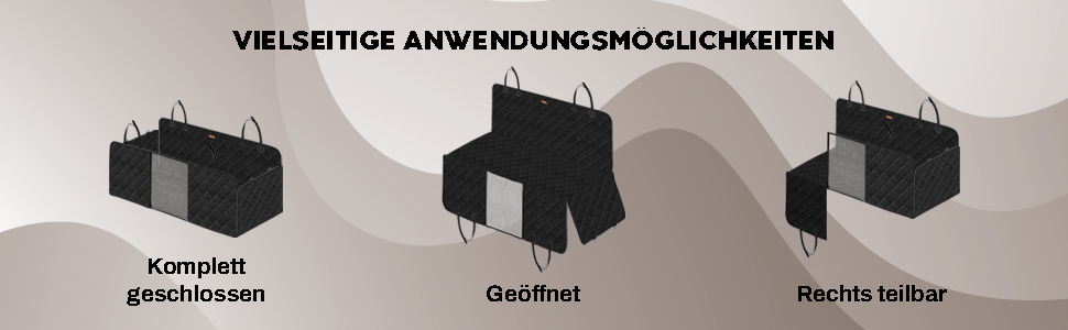 Захист для заднього сидіння автомобіля для собак Hainberger: водовідштовхувальний, анти-царапин, з боковим захистом та віконцем, 137x147 см