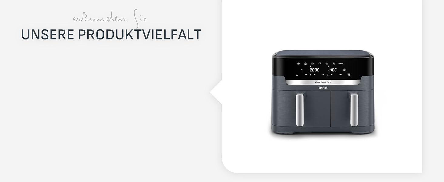 Фритюрниця Tefal Easy Fry Silence 7л, біла - аерофритюрниця з тихим режимом, 10 програм, до 8 порцій EY8421E0