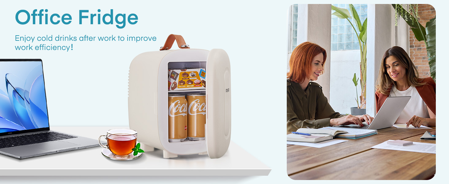 Mini холодильник FOHERE 5 літрів: для напоїв та догляду за шкірою, USB живлення, 220V/12V, білий