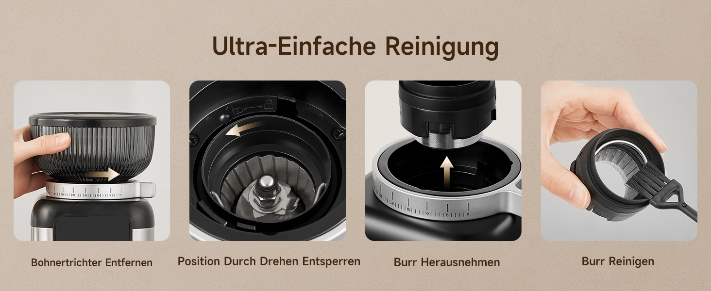 Професійна кавомолка Neretva з прецизійними жорнами, 40 штук. Електрична кавомолка з рівномірним помелом, антистатична, без залишків. Підходить для еспресо, фільтр-кави, френч-пресу, мока-кави. Сріблястий колір.