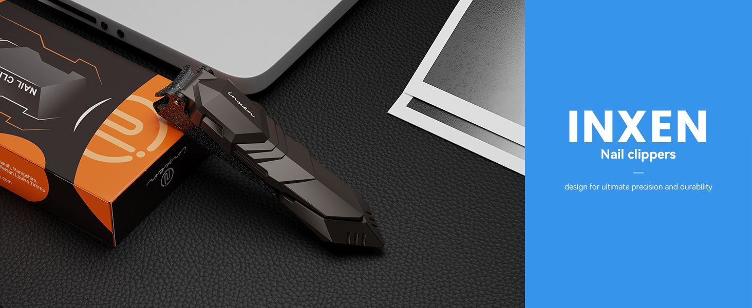 Професійний кусачок для нігтів з контейнером для збору, кусачки для нігтів рук та ніг, гострі кусачки з нержавіючої сталі, великі кусачки для нігтів, кусачки 2 в 1, кусачки для нігтів для чоловіків та жінок (великі, чорні, 8,9x2 см)