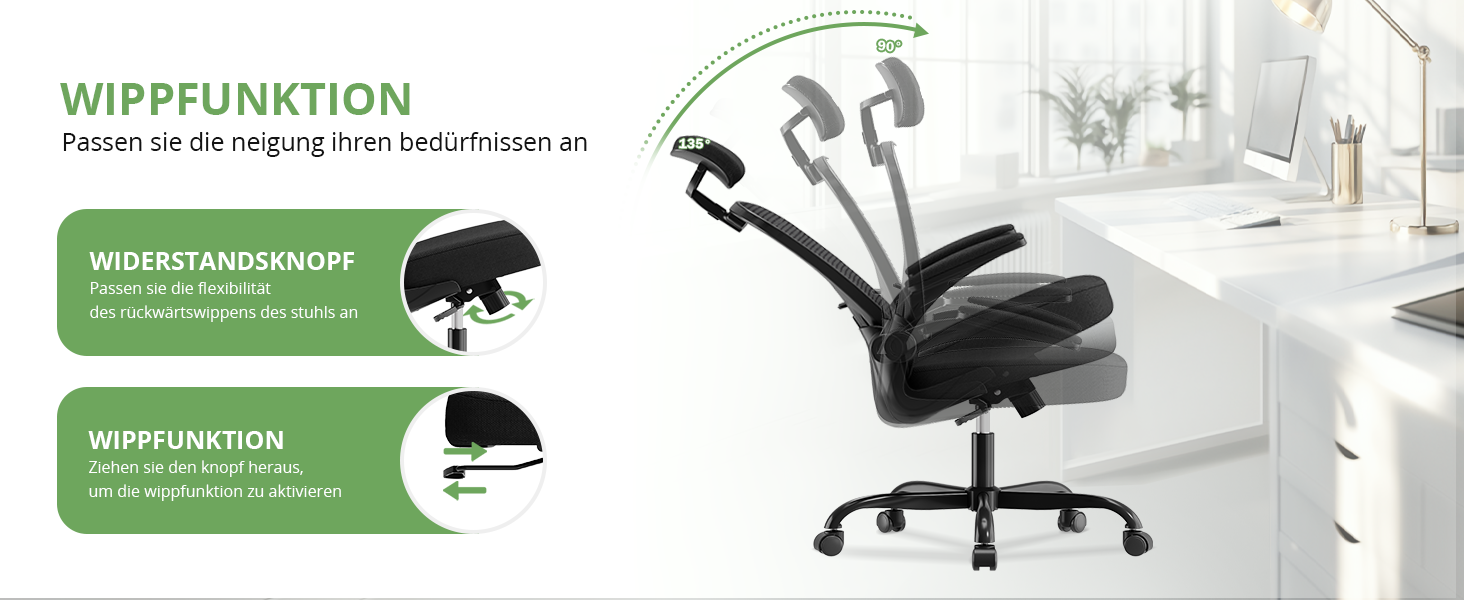 Офісне крісло Synorla: ергономічне, чорне, з регульованою підтримкою попереку та підголівником (150 кг)