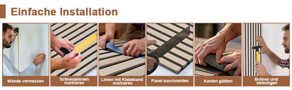 Акустичні настінні панелі з дерева та фетру 120x60 см, звукопоглинаюча обробка стін з шпоном дуба, набір 2 шт (1,44 м²), колір дуб