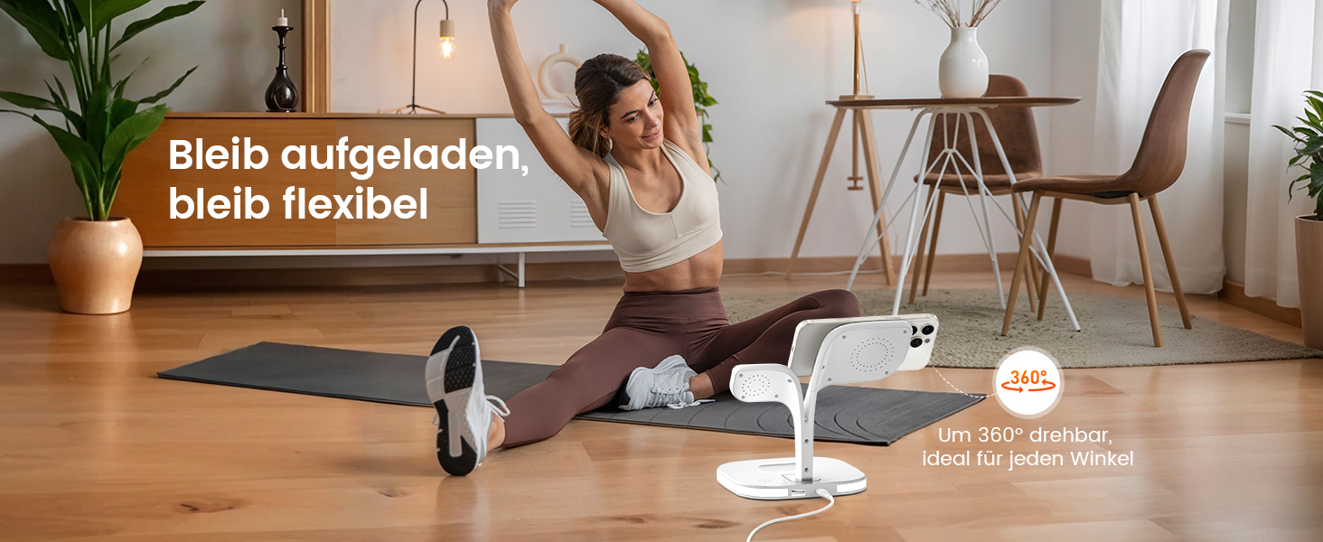 Зарядний пристрій Magsafe 5-в-1 COLSUR для iPhone 17/16/15/14/13/12 Pro Max, Apple Watch 10/9/8/7/6/5/4/SE/2/Ultra, AirPods 4/3/2/Pro - Білий