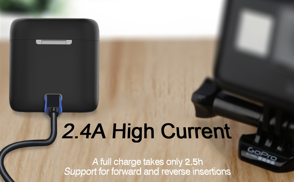 Зарядний пристрій для GoPro Hero 13 Black — 3-канальний зарядний пристрій з швидкою зарядкою, USB-C кабель. Сумісний з GoPro Hero 13 Black, оригінальним акумулятором (без акумулятора). Підходить для Hero 12/11/10/9