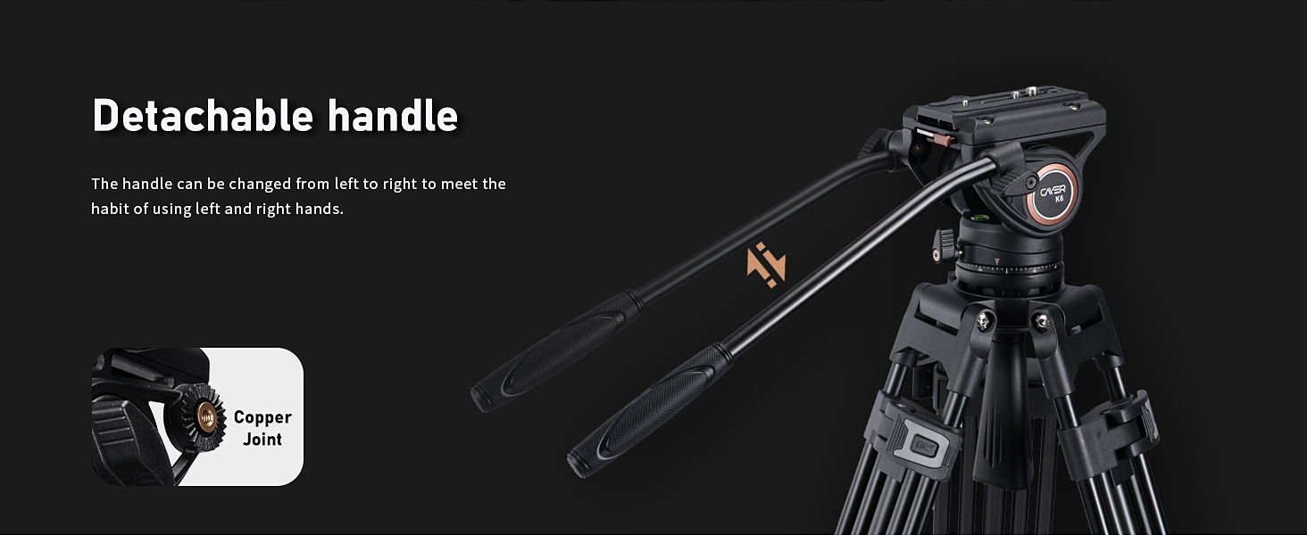 Штатив відео Cayer BF30L з пливним кріпленням, 73' (22м) – міцний штатив для DSLR, відеокамер, камер (13.2 кг)