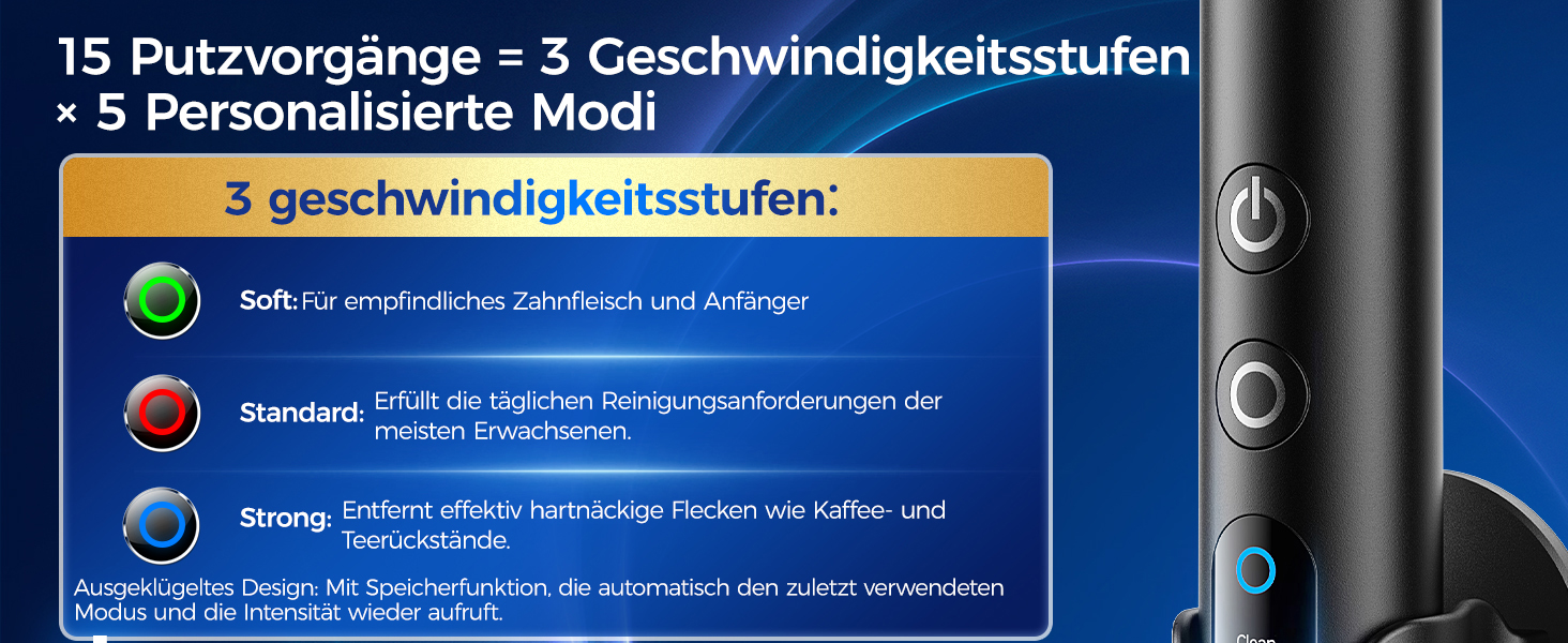 Електрична зубна щітка з круглою голівкою – 50 000 рухів/хв, 8 насадок, 3 режими інтенсивності та 5 режимів чищення, до 120 днів роботи, IPX7, кейс для подорожей та тримач, для дорослих та дітей (Чорний, 1 комплект)