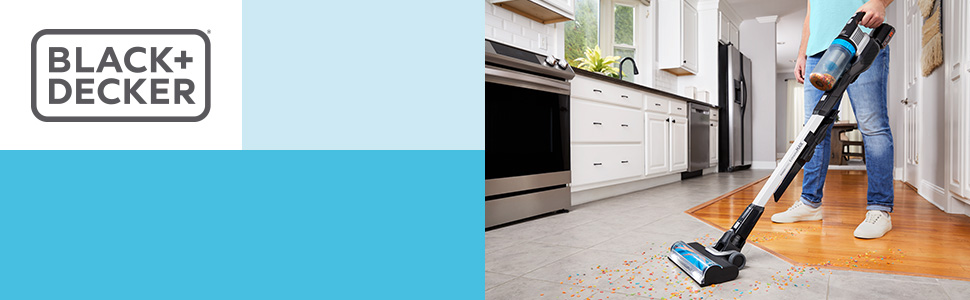 Бездротовий акумуляторний пилосос BLACK+DECKER POWERSERIES Extreme MAX BHFEB520D1 (18V, 2.0Ah, 4-в-1, без мішка, з електрощіткою та LED-підсвічуванням)