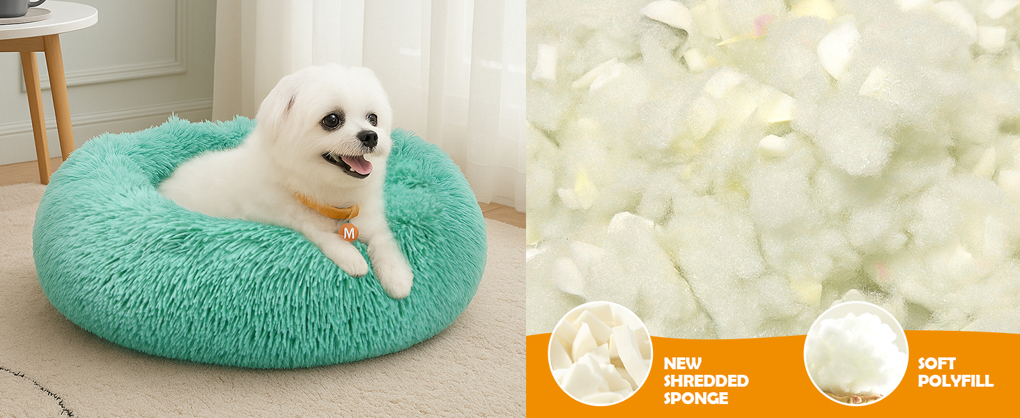 М'яке кругле ліжко для собак та котів, 50 см, рожеве/темно-зелене, 50x50x20 см, миється, не слизьке